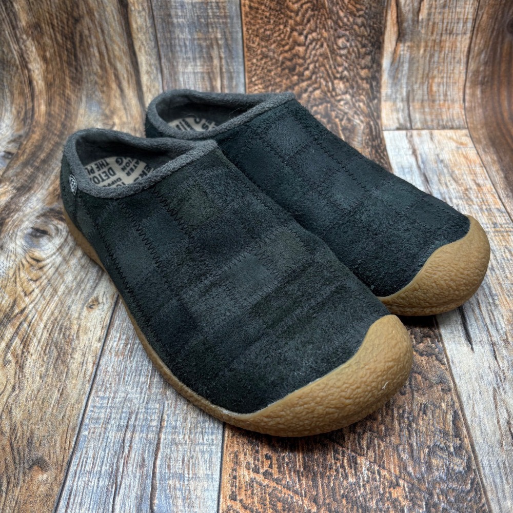 KEEN Howser Harvest Suede Patchwork Slip On Clogs Black Mens 9 1027962